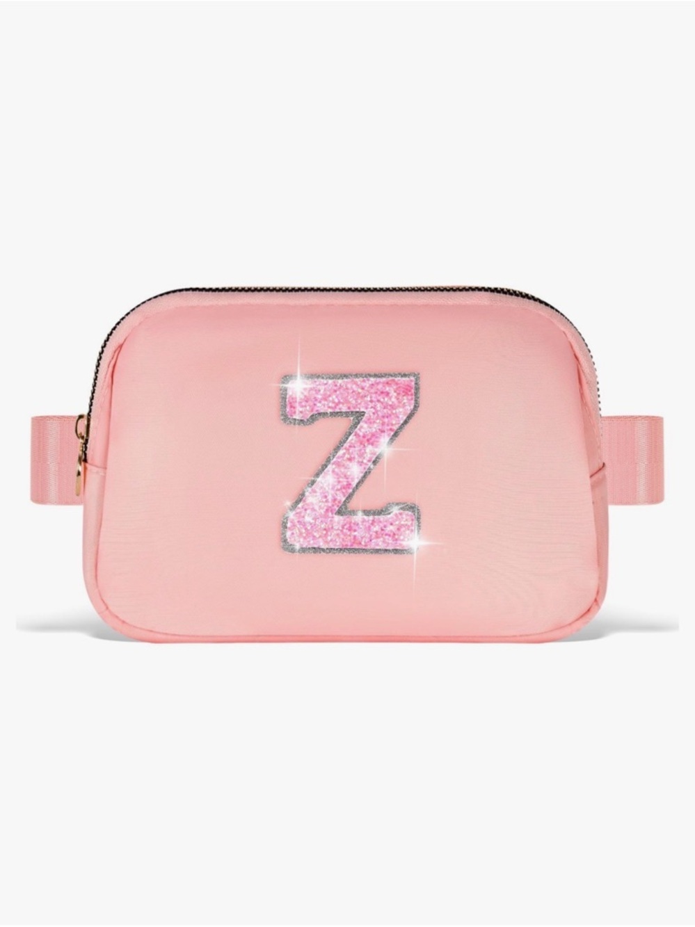 3 x 10$ Pink Initial 'Z' Glitter Belt Bag